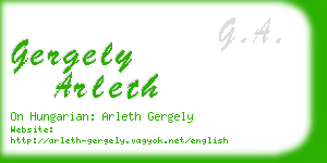 gergely arleth business card